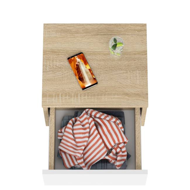 Тумба прикроватная Мори ТПМ400.1 цвет дуб сонома/белый Тумба прикроватная Мори ТПМ400.1 цвет дуб сонома/белый