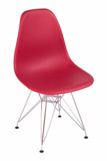 Стул Eames винный, опора металл