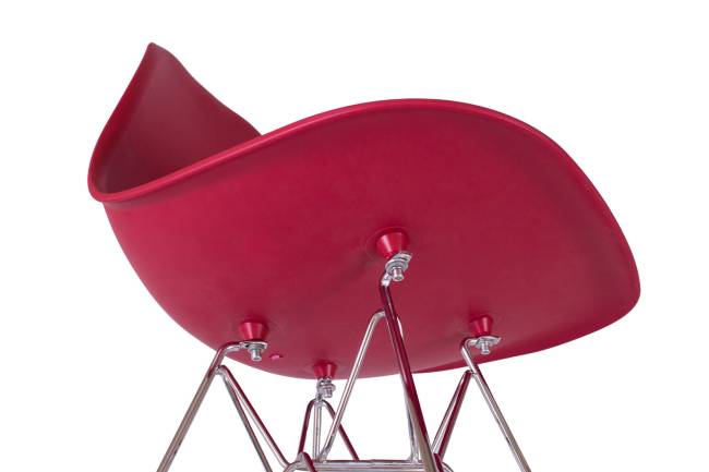 Стул Eames винный, опора металл