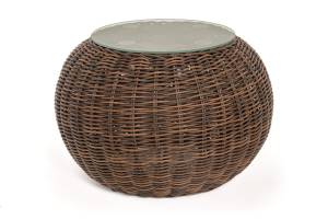 "Барселона" кофейный столик из искусственного ротанга, цвет коричневый