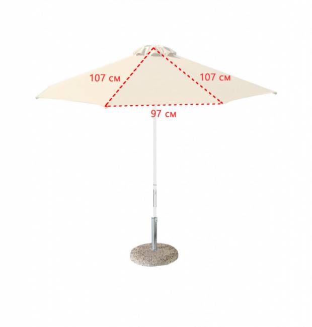 Зонт пляжный профессиональный Ø2.5 м Kiwi Clips серебристый, бирюзовый Ø2500 мм Зонт пляжный профессиональный Ø2.5 м Kiwi Clips серебристый, бирюзовый Ø2500 мм