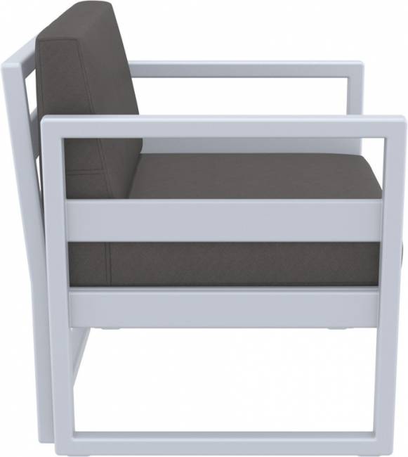 Комплект пластиковой мебели Mykonos XL серебристый, темно-серый Комплект пластиковой мебели Mykonos XL серебристый, темно-серый