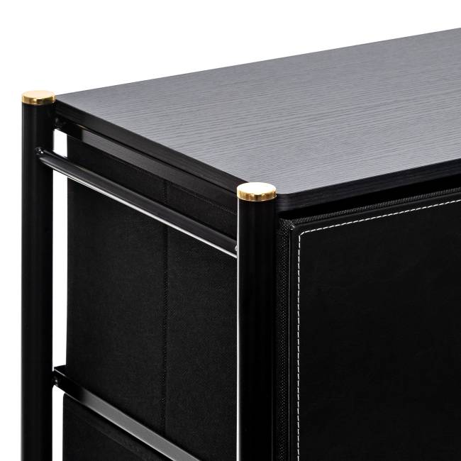 Комод Leset Хайди 3 ящика Чёрный Чёрный