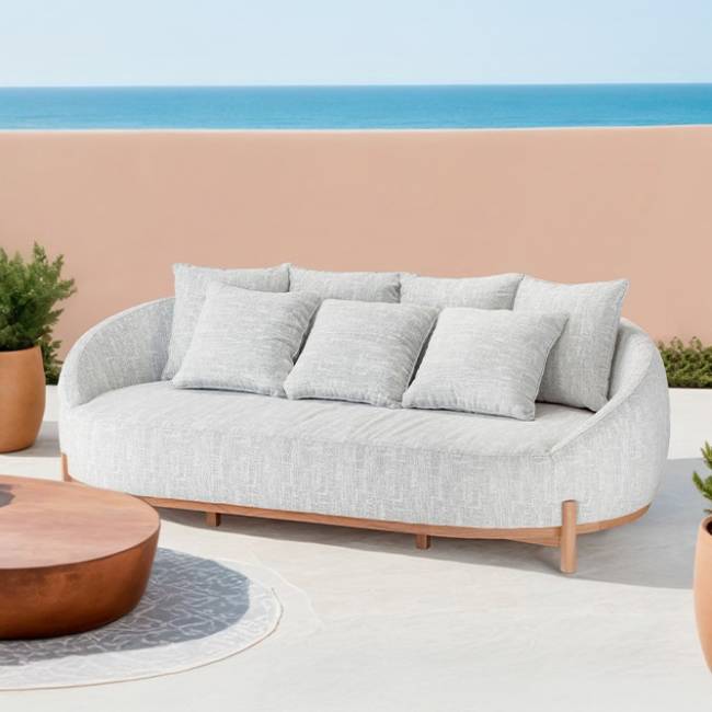 Комплект мягкой мебели Mone тик, светло-серый