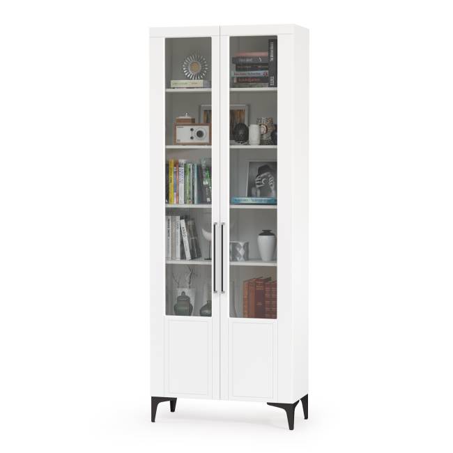 Комод для ТВ-аппаратуры с навесной полкой и широкий сервант Валенсия цвет белый шагрень Комод для ТВ-аппаратуры с навесной полкой и широкий сервант Валенсия цвет белый шагрень