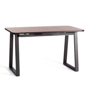 Стол MALTIDO ЛДСП/HPL/металл, 130 х 75+30 х 75 см, Дуб Вотан/чёрный Дуб Вотан/чёрный ЛДСП/HPL/металл
