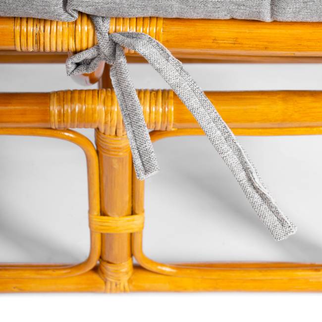 Диван MAMASAN/МАМАСАН 23/02 W /с подушкой/ 169х102х80 см, Pecan (орех), матрац 182х119 см, ткань серо-бежевая 3М 16/2 Pecan (орех)