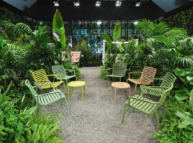 Лаунж-кресло пластиковое Doga Relax агава 700х755х760 мм Лаунж-кресло пластиковое Doga Relax агава 700х755х760 мм