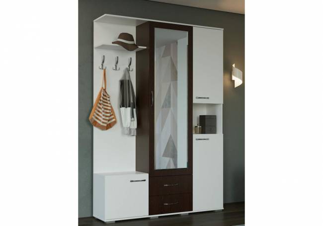 Прихожая Бертра венге / белый
