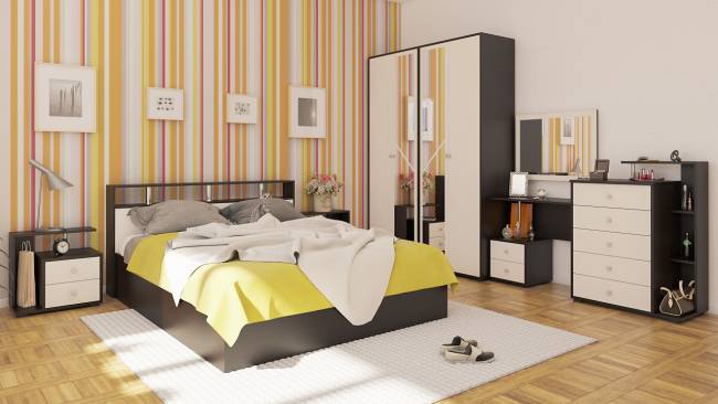 Комод Камелия цвет венге/дуб лоредо Комод Камелия цвет венге/дуб лоредо