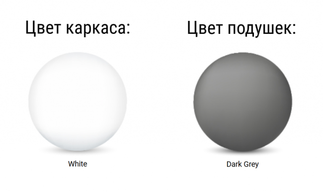 Комплект пластиковой мебели Portofino Lounge белый, темно-серый