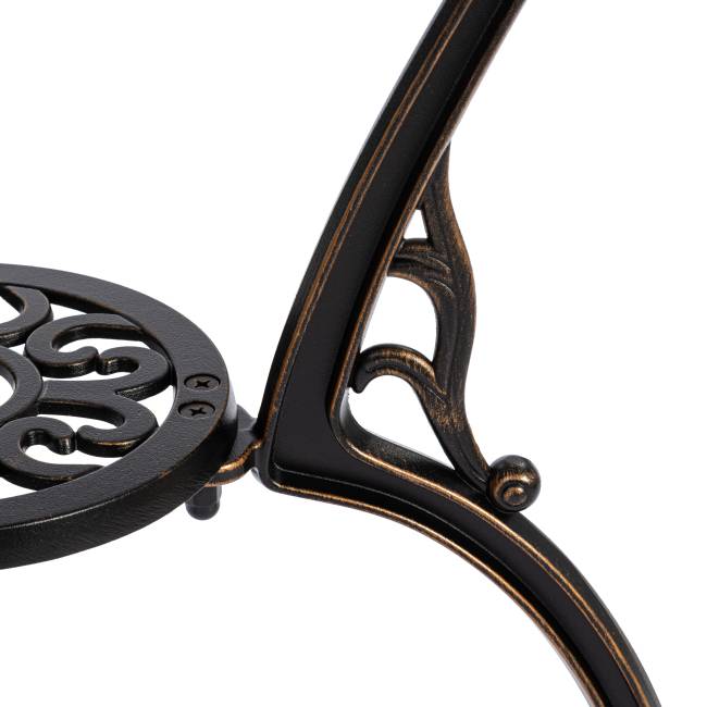 Комплект Secret de Maison Romance/Романс (стол+2 стула) алюминиевый сплав, D60/H67, 53х41х89см, бронзовый бронза/bronze алюминиевый сплав Комплект Secret de Maison Romance/Романс (стол+2 стула) алюминиевый сплав, D60/H67, 53х41х89см, бронзовый бронза/bronze алюминиевый сплав