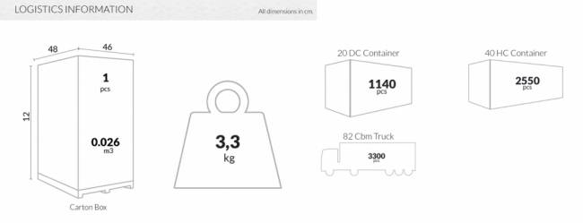 Столик пластиковый для лежака Ocean Side Table белый 450х450х450 мм