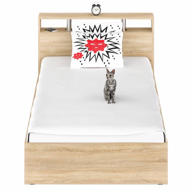 Кровать Камелия 1200 цвет дуб сонома Кровать Камелия 1200 цвет дуб сонома