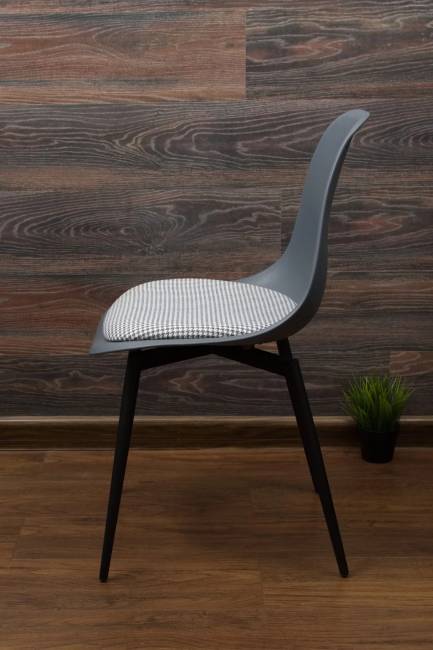 Стул Туссе чёрный /серый, серый ГЛ