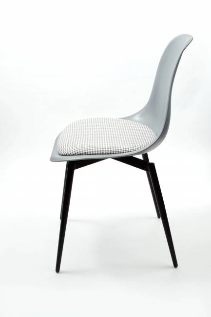 Стул Туссе чёрный /серый, серый ГЛ