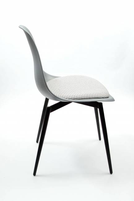 Стул Туссе чёрный /серый, серый ГЛ