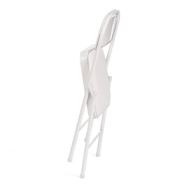 Стул складной FOLDER (mod. 3022G) каркас: металл, сиденье/спинка: экокожа, 46.5 х 47.5 х 79 см, white (белый) / white (белый) (Комплект из 6 шт.) белый каркас: металл, сиденье/спинка: экокожа