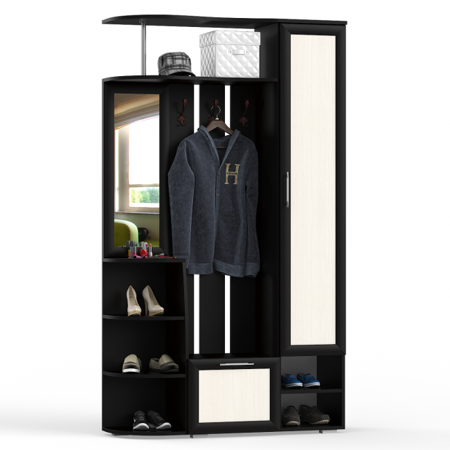 Прихожая Ксения-2, цвет венге/дуб лоредо Прихожая Ксения-2, цвет венге/дуб лоредо