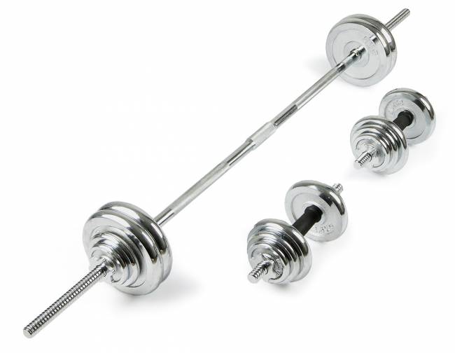 Набор Гантели и штанга AMETIST 50кг в чемодане (металл краш) Набор Гантели и штанга AMETIST 50кг в чемодане (металл краш)