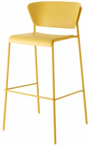 Стул полубарный пластиковый Lisa Technopolymer горчичный 520х500х880 мм