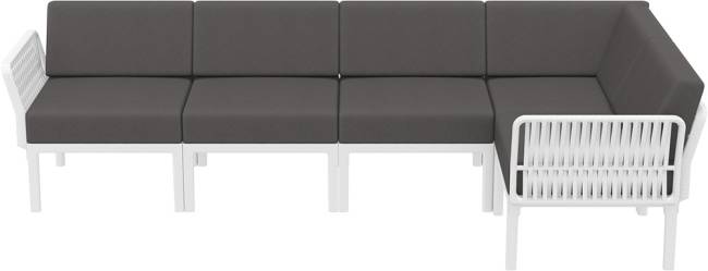 Комплект пластиковой мебели Portofino Lounge Corner белый, темно-серый