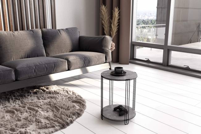 Столик кофейный Sheffilton SHT-CT33 черный муар/мокрый асфальт Столик кофейный Sheffilton SHT-CT33 черный муар/мокрый асфальт