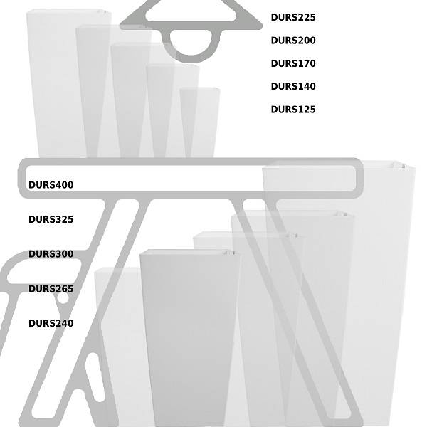 Кашпо для цветов URBI SQUARE DURS265-S449 белый 2 предмета 11 и 26.6л