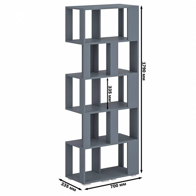 Комплект их 2-х стеллажей цвет графит Комплект их 2-х стеллажей цвет графит
