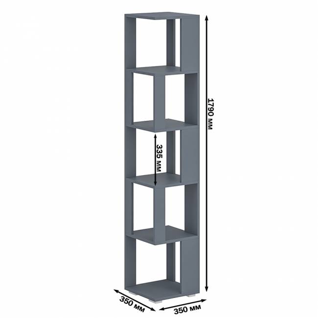 Комплект их 2-х стеллажей цвет графит Комплект их 2-х стеллажей цвет графит