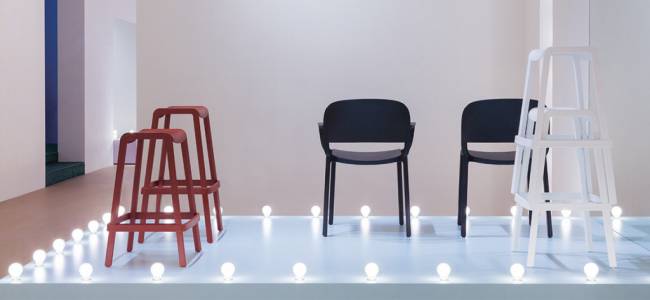 Табурет пластиковый барный Dome светло-зеленый 440х420х760 мм