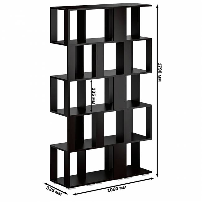 Комплект их 3-х открытых стеллажей цвет венге Комплект их 3-х открытых стеллажей цвет венге