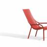 Лаунж-кресло пластиковое Net Lounge коралловый 615х900х990 мм