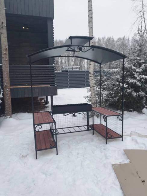 Мангал дачный с беседкой мм-27 Мангал дачный с беседкой мм-27