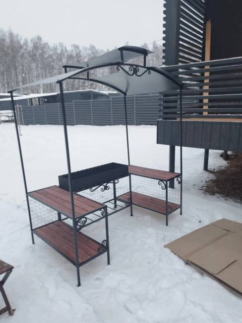 Мангал дачный с беседкой мм-27 Мангал дачный с беседкой мм-27