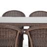 "Амароне" обеденная группа из искусственного ротанга на 6 персон, цвет коричневый