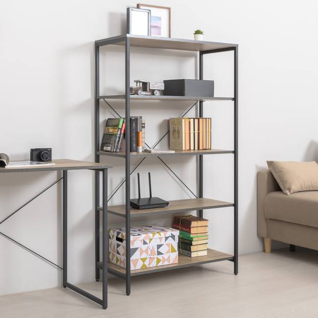 Два открытых стеллажа и стеллаж 13.151.02 Трувор цвет дуб гранж песочный/интра