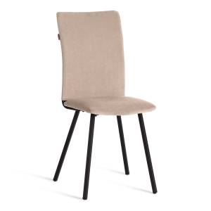 Стул обеденный La Rousse флок , бежевый/черный, 7, 49х50х93 бежевый флок