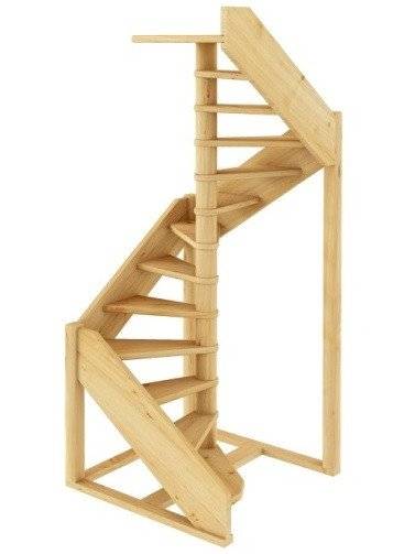 Деревянная лестница ЛС-1.2х под покраску