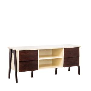 ТВ-тумба Leset "Сканди" Дуб шампань, компаньон Орех Орех