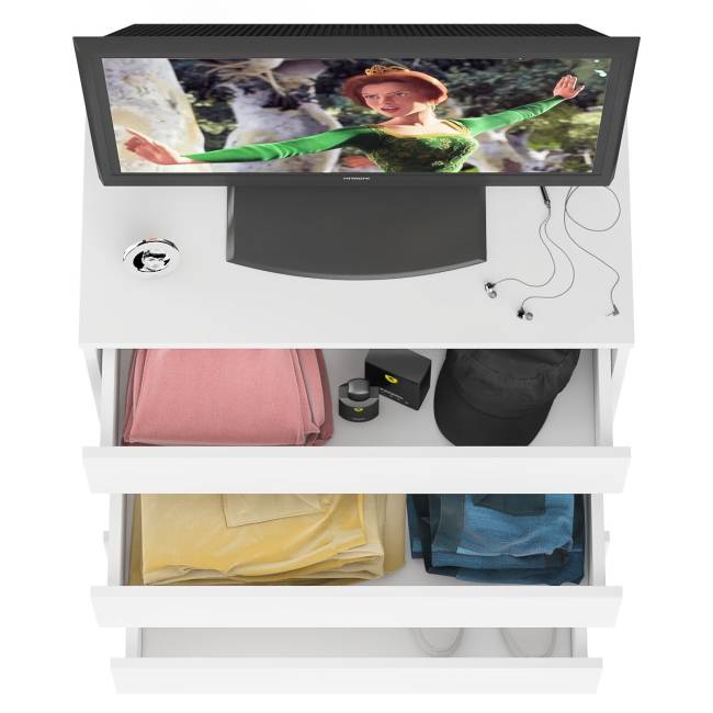 Комод четыре ящика Мори МК800.4 цвет белый Комод четыре ящика Мори МК800.4 цвет белый