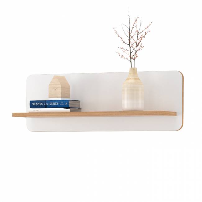 Письменные столы с навесными полками для двоих детей Вуди цвет белый премиум/дуб крафт золотой