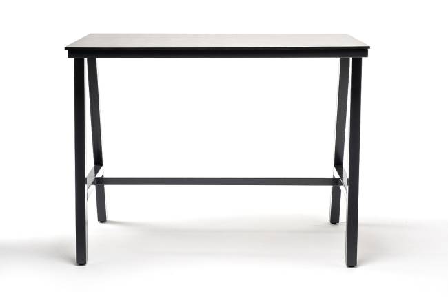 "Рио" стол барный из HPL 140х70см, H110, цвет столешницы "серый гранит" "Рио" стол барный из HPL 140х70см, H110, цвет столешницы "серый гранит"